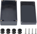 Project Box ABS Black Electrical Boxes IP67 Outdoor Waterproof Box Electronic Junction Box Power Enclosure with Cable Glands for DIY Project 6.2 x 3.5 x 2.4 inch (158x90x60mm) by Otdorpatio