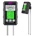 6-in-1 Soil Moisture Meter, Hygrometer for Plants with Soil Moisture, PH Meter, Temperature, Sunlight, Fertility, Environmental for Farming, Gardening (2*AAA Battery Needed) by BDZMLITE