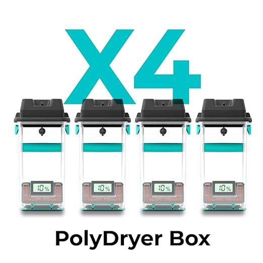 Polymaker 3D Printing Filament Storage Box 4-Pack - PolyDryer Box x4 for Continuous Filament Sealing and Protection, 3D Printer Filament Holder Compatible with PA Nylon, PLA, PVB, PETG, ABS, TPU - Image 2