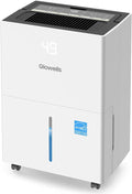 6500 Sq.Ft Energy Star Dehumidifier for Basement, 120 Pints Home Dehumidifier with Drain Hose for Large Room Crawl Space, Dehumidifiers with Smart Humidity Control, 1.32 Gal Water Tank, Auto Defrost by Glowells