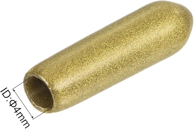 uxcell 20pcs Rubber End Caps 4mm ID Vinyl Round Tube Bolt Cap Cover Thread Protectors Gold - Image 3