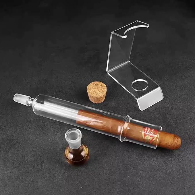 Handmade Glass Tube Cigar Humidor Accessories, Cigar Humidor Replacement,Glass Cigar Infusers Accessories for Fragrance Enhancement, Flavoring, Maintenance and Cleaning - Image 7