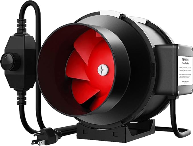 VIVOSUN R6 6 Inch 390 CFM Inline Duct Fan with Variable Speed Controller HVAC Blower for Ventilation by VIVOSUN