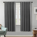 H.VERSAILTEX Blackout Curtains Thermal Insulated Window Treatment Panels Room Darkening Blackout Drapes for Living Room Back Tab/Rod Pocket Bedroom Draperies, 52 x 72 Inch, Bluish Gray, 2 Panels by HVERSAILTEX