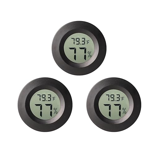 3pcs Mini Hygrometer Thermometer Indoor Outdoor Round Humidity Meter Fahrenheit Celsius Switchable Temperature Gauge Humidity Sensor Monitor for 3D Printer Reptile Jars by BuynowonVeanic