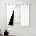 BGment Short 100% Blackout Curtains for Bedroom, Thermal Insulated Energy Efficiency Noise Reducing Grommet Curtains 54 Inch Length with Liner for Small Window 2 Panels Each 42 Inch Wide, Pure White by BGment