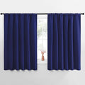 NICETOWN Blackout Curtains for Bedroom, Blackout Curtain Panels, Navy Blue, 1 Pair, 62 by 63-inch, Window Treatment Energy Saving Thermal Insulated Solid Rod Pocket Blackout Drapes/Draperies by NICETOWN