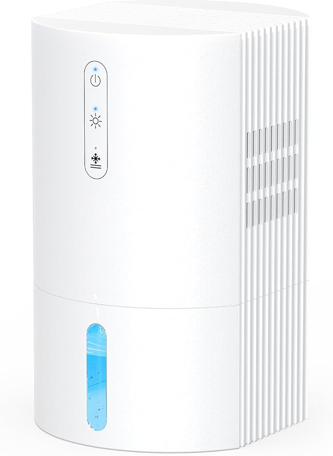 Dehumidifiers for Home, 35oz Dehumidifier for Bathroom with Auto Shut-off Auto Defrost, Whisper Quiet Dehumidifier for Bedroom Office RV Closet Wardrobe (White) by Unknown