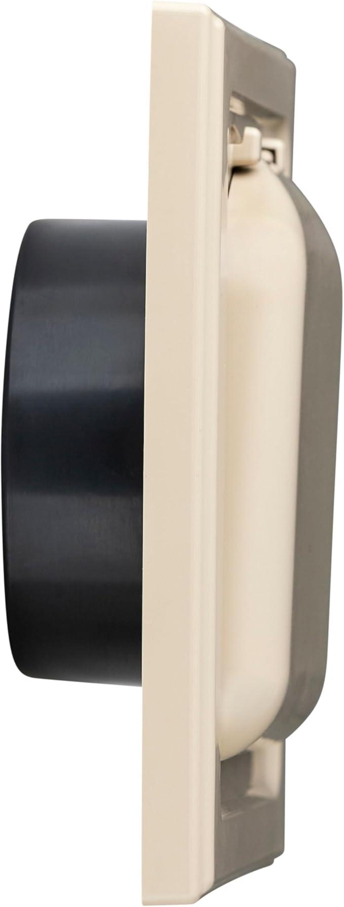 NO-PEST VENT, Exclusive Dual Door Dryer Vent Cover Outdoor 4 inch with Collar, Made in USA w Highest UV Resistant Plastic in any Outdoor Vent Cover (Tan, 4" Plastic WIth Collar) - Image 2