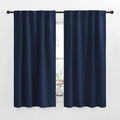 NICETOWN RV Curtains for Camper Windows - (Navy Blue Color) 34x54 Inch, 2 Panels Set, Thermal Insulated Room Darkening Blackout Drapes/Draperies with Rod Pocket & Back Tab for Half Window by NICETOWN