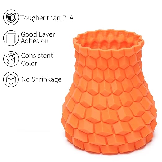 INLAND Micro Center PLA+ 3D Printing Filament 1.75mm - PLA Pro Dimensional Accuracy +/- 0.03 mm - 1kg Cardboard Spool (2.2 lbs) (1 Pack Orange, 1.75mm) - Image 2