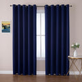 ChrisDowa Blackout Curtains 70 inches Wide for Bedroom - 2 Panels Set Extra Wide Grommet Thermal Insulated Room Darkening Curtains for Living Room (Navy Blue, 70 x 84 Inch) by ChrisDowa