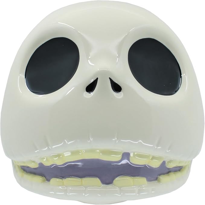 Enesco Disney Ceramics the Nightmare Before Christmas Jack Skellington Sculpted Cookie Jar, 7 Inch, Multicolor by Enesco