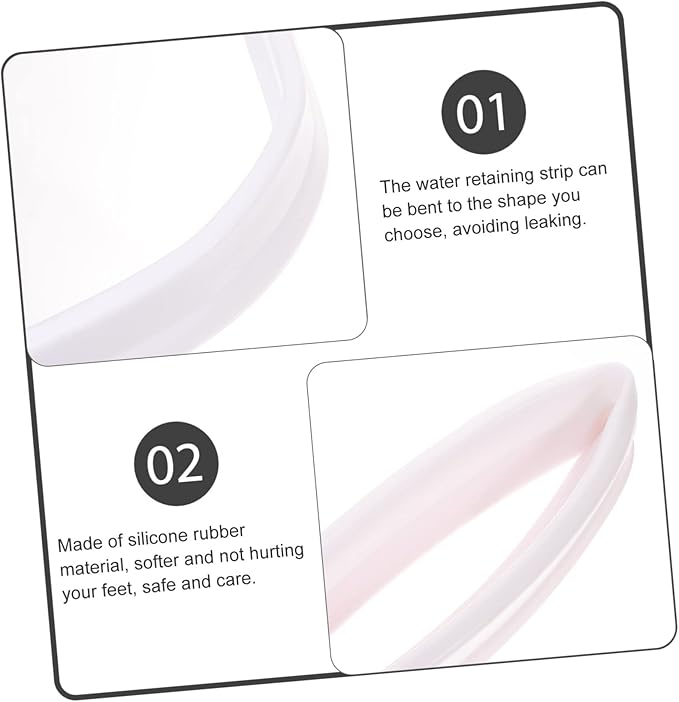 LIFKOME Water Retaining Strip for Bathroom and Kitchen Barrier Flexible Water Stopper for Shower and Sink for Wet and Dry Separation - Image 8