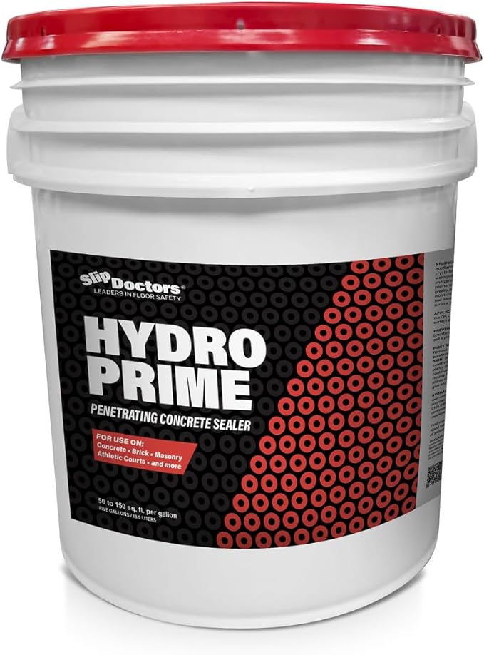 Hydro Prime - Moisture Barrier and Penetrating Sealer for Concrete & Masonry Floors - Primer for Long-Lasting Paint & Coating Protection (5 Gallon) by SlipDoctors