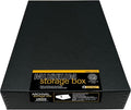 Lineco Museum Archival Storage Box, 11.75x18.25x3 in. Drop Front Design. Acid-Free with Metal Edge. Organize Photos, Pictures, Prints, Documents, Crafts, DIY. Black, 1 Pack by Lineco