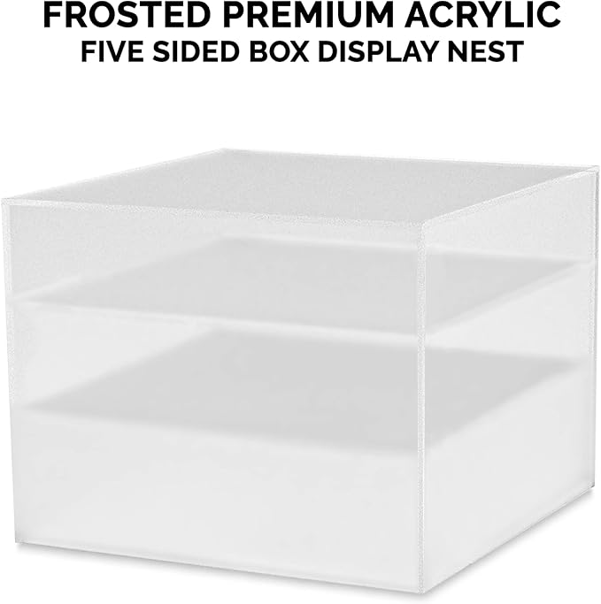Acrylic Display Riser Boxes Frosted 3 Piece Retail Product Riser 2", 4", 6" High Nesting Bins One Open Side Merchandise Storage Box POP Showcase by Marketing Holders - Image 7