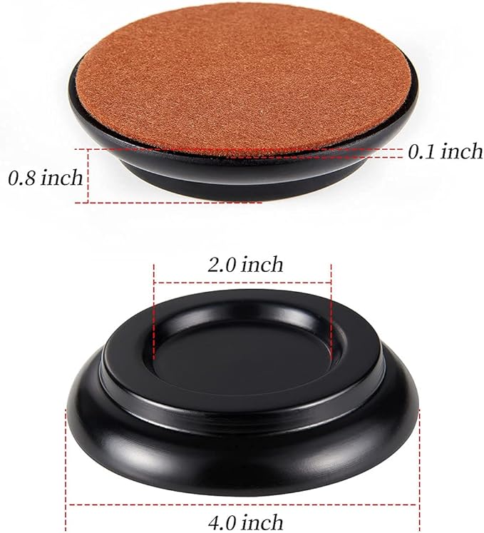 Piano Caster Cups Leg Floor Protectors WOGOD Upright Piano Caster Cups Felt Bottom Leg Pads for Wood Floor Furniture … - Image 5