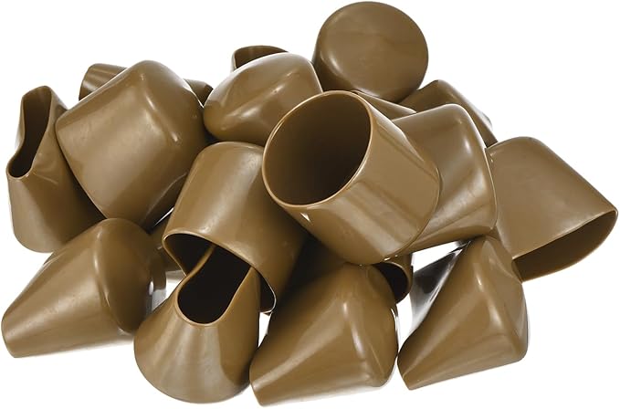 uxcell 20pcs Rubber End Caps 44mm(1 3/4") ID Vinyl PVC Round Tube Bolt Cap Cover Screw Thread Protectors Light Brown - Image 4