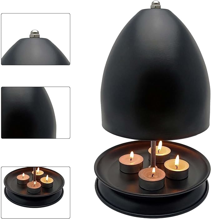 Tea Light Candle Heater,Tea Light Oven Metal Radiator, Heater Tea Light Oven Candle Holder,Tea Light Heater,Candle Heater for Indoor Bedroom Garden Patio Centerpieces Decor-No Candles - Image 6