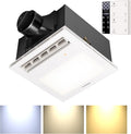 VIVOHOME Bathroom Exhaust Fan with 1800W PTC Heater, Humidity Sensor & LED Light, Ceiling Mount Ventilation Fan, 160 CFM DC Motor, 3 Color Temperatures, Remote Control, Oscillating Louver by VIVOHOME