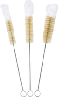 HOME-X Soft-Tip Cleaning Brush Set, Soft Scrub Brush with Long Handle, Handy Crevice-Cleaning Tool, Glassware-Cleaning Brush, Set of 3 by Home-X