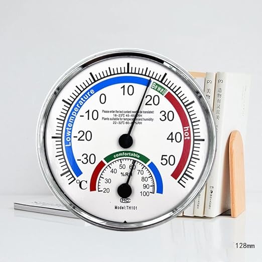 5" Indoor Outdoor Hygrometer/Thermometer, Humidity Gauge Indicator Temperature Humidity Monitor for Home, Office, Garden, Patio, Warehouse - Image 2