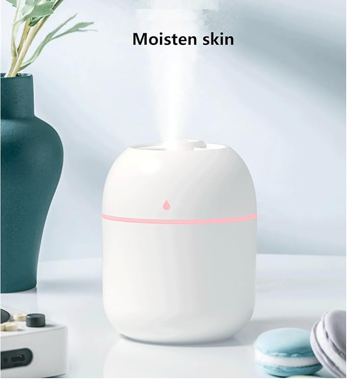 Mini USB Humidifier - Large Capacity, Ultra-Quiet 20dB, 2 Modes (Continuous/Intermittent) with Anti-Dry Burn & Night Light, Nano Mist for Room/Car/Office Desk (<10㎡) (Sky Blue, 420ml) - Image 7