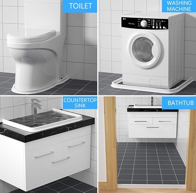 Duzzy 67 Inch Collapsible Shower Water Dam Shower Stopper Barrier and Retention System and Keeps Water Inside Threshold Dry and Wet Separation Suitable for Bathroom and Kitchen - Image 4