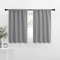 NICETOWN RV Blackout Curtains for Camper Windows, Short Room Darkening Curtains for Kitchen, Home Decoration Thermal Insulated Rod Pocket Drapes for Small Windows (Silver Grey, 2 Panels, W42 x L36) by NICETOWN