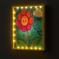 Artwork Shadow Box with LED Light, Changeable Photo Album Display & Storage Frame, Dried Flowers Display Shadow Box, Wall-mounted & TabletopGrass Green by LuxRound