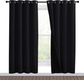 NICETOWN 100% Blackout Window Curtain Panels, Full Light Blocking Drapes with Black Liner for Nursery, 78 inches Drop Thermal Bedroom Drapes and Curtains (Black, 2 Pieces, 55 inches Wide Per Panel) by NICETOWN