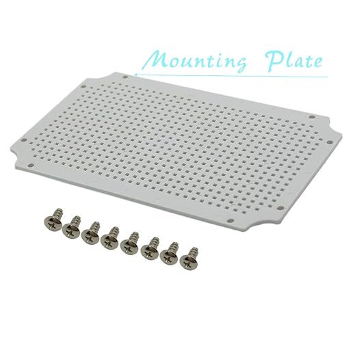 Zulkit Junction Box ABS Plastic Waterproof IP65 Electrical Boxes Hinged Shell Outdoor Universal Project Enclosure with Mounting Plate and Wall Brackets Grey 15.7x11.8X 7.1inch (400x300x180 mm) - Image 5