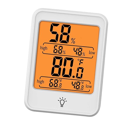Digital Hygrometer Temperature Meter, Large Screen Battery Powered Indoor Thermometer Humidity Meter Low Power Consumption for Office for Home (White) - Image 7