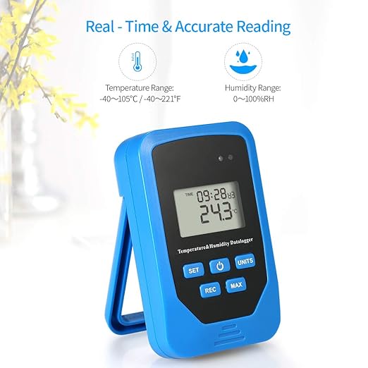 Mini USB Humidity Temperature Data Logger RH Temp Datalogger Recorder Humiture Recording Meter with Heat Index and Dew Test 80,000 Record acity - Image 2