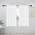 Easy-Going Rod Pocket Blackout Curtains for Bedroom, Room Darkening Window Curtains for Living Room, Thermal Insulated Noise Reduction Solid Window Drapes, 2 Panels(34x54 in, White) by Easy-Going