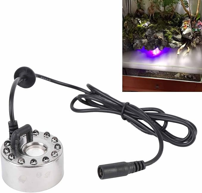 Fog Atomizer Humidifier Mist Maker, Large Volume of Fog, Heat Dissipation Design, 12 LED Color Changing Lights, Suitable for Garden, Indoor Decorations (US Plug) - Image 6