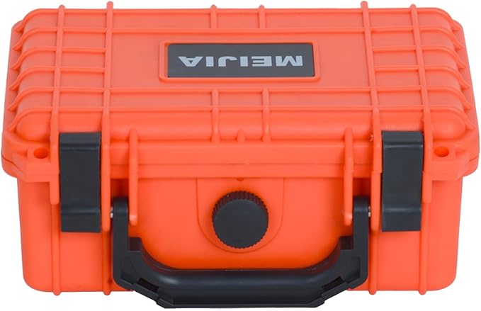 MEIJIA Portable All Weather IP67 Waterproof Protective Case, Hard Case,Camera Case With Customizable Foam,Fit Use of Drones, Cameras,Equipments, 8.12”x6.56”x 3.56” (Orange) - Image 6