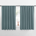 NICETOWN Blackout Curtains for Bedroom, Blackout Curtain Panels, Greyish Blue, 1 Pair, 70 by 63-inch, Window Treatment Energy Saving Thermal Insulated Solid Rod Pocket Blackout Drapes/Draperies by NICETOWN