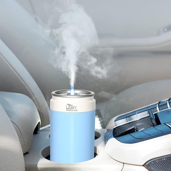 Humidifiers, Humidifier for Bedroom, Can Air Humidifier, Humidifiers for Home and Plants, USB Powered And Battery Powered Portable for Home Office Car Outdoor, 2 Mist Modes, Night Light, Auto-Off - Image 2