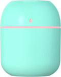 Mini USB Humidifier - Large Capacity, Ultra-Quiet 20dB, 2 Modes (Continuous/Intermittent) with Anti-Dry Burn & Night Light, Nano Mist for Room/Car/Office Desk (<10㎡) (Sky Blue, 220ml) by Unknown