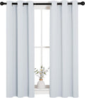 NICETOWN Room Darkening Draperies Curtains Panels, Window Treatment Thermal Insulated Grommet Room Darkening Curtains/Drapes for Bedroom (2 Panels, 29 by 45, Platinum-Greyish White) by NICETOWN