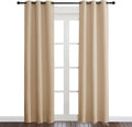 NICETOWN Beige Room Darkening Curtain and Drape, Biscotti Beige, Sold Individually, 34 inches Wide by 84 inches Long, Energy Efficient Warmth Solid Grommet Curtain for Office & Classroom by NICETOWN