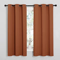 NICETOWN Bedroom Curtains 63 inches Long, Privacy and Thermal Insulated Blackout Drapes for Windows (Burnt Orange, 1 Pair, 42 x 63 inches) by NICETOWN
