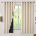 BGment Thermal Insulated 100% Blackout Curtains 63 Inch Length 2 Panels, Total Light Blocking Curtains for Bedroom, Grommet Window Drapes with Thick Black Liner, 60 Inch Wide Each Panel, Champagne by BGment