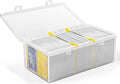 400 Count Plastic Trading Card Storage Box with Dividers, Baseball Card Storage Box, Sports Cards Holder Organizer - 1 PACK by TUTATA