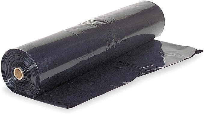 Vapor Barrier Supply -Black Plastic Sheeting - Black Plastic Tarp, Polyethylene Vapor Barrier Plastic Sheeting, Black Painters Tarp, Roll of Heavy Duty Plastic, Black Poly Cover (4 mil - 3' x 100') by FarmPlasticSupply