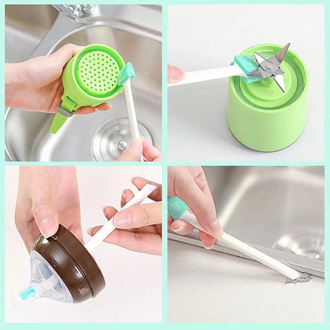 16 Pcs Crevice Gap Cleaning Brush Tool, 8 in 1 Detail Cleaner Brush for Bottle Cap Small Gap Brushes for Cleaning Window Groove Versatile Household Small Spaces Cleaning Brushes - Image 5