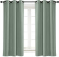 NICETOWN Blackout Curtain Blind for Bedroom, Single Panel, W42 x L54 inches, Greyish Green, Thermal Insulated Grommet Blackout Room Darkening Drape/Drapery by NICETOWN