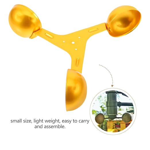 Replacement Anemometer Wind-Speed Sensor for Outdoor Wind Gauge Measurement Aluminum Alloy Wind Cups for Environmental Monitoring and Weather Stations - Image 2